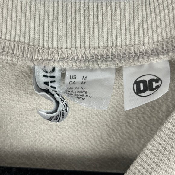 Divided by H&M Sweater Size M Beige Long Sleeve Crew Neck Stretch DC Batman - Picture 5 of 9